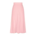 thumbnail image 5 of Maoxin Women Skirt Ladies' Solid Color Knitted Rice Grain High Waisted A line Umbrella Skirt Knee Length Mid Length Style Soft And Woolen Skirt ,Pink,Free Size, 5 of 8