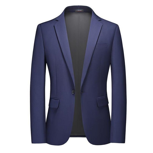 Men's Stylish Winter Jacket Mens and Winter Fashion Personality Solid Color Casual Suit Jacket