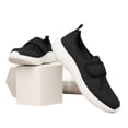 thumbnail image 3 of Women's Hook and Loop Walking Shoes Breathable Mesh Upper Cushioned Sole Lightweight Comfort Casual Sneakers for Daily Walking Shopping Work Wear 37, 3 of 5