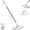 37in+Dry mop, variant on Regulatem Mop, Regulatem Mini Mop, Touch-Free Fabric Paired with a Slim Cleaning Head, Flexible Rotating Design for Tight Spaces, One-Touch Locking Compatible, Suitable for Indoor Use