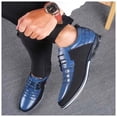thumbnail image 2 of Zapatos casuales de cuero para hombre, zapatos casuales con cordones, zapatos de moda para hombre que combinan con todo, zapatos de negocios de talla grande 47 48, 2 of 5