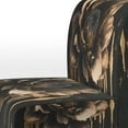 thumbnail image 4 of Designart "Elegant Black and Gold Dahlia" Black Dahlia Upholstered Accent Chair - Traditional Arm Chair For Living Room, 4 of 5