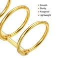 thumbnail image 4 of Unique Bargains 1' Dia. 3 Circle Detachable Metal Binder Rings Loose Leaf Rings, Gold Tone 4 Pack, 4 of 6