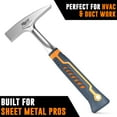 thumbnail image 6 of Mutt Tools 18oz Sheet Metal Hammer - Professional Tinners Hammer for Metal Shaping - Forged HVAC Hammer with Ergonomic Handle for Duct Work & Sheet Metal Projects, 6 of 6