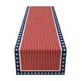 thumbnail image 2 of 250th Anniversary Table Runner 72x13in, Patriotic Star Printed American Flag Linen Runner, Independence Day Red White Blue Decor for Dining Table, 2 of 6
