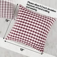 thumbnail image 3 of Red Plaid Throw Pillow Covers 18 x 18 Set of 2 Burgundy Gingham Pillow Covers 18x18 Christmas Decor for Bedroom, 3 of 6