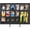 Black, variant on School Years Picture Frame Pre K to 12 Wooden Graduation Gift Collage Frame with Stand Easel, Displays One 4x6 and Twelve 2x3 Wallet Photos