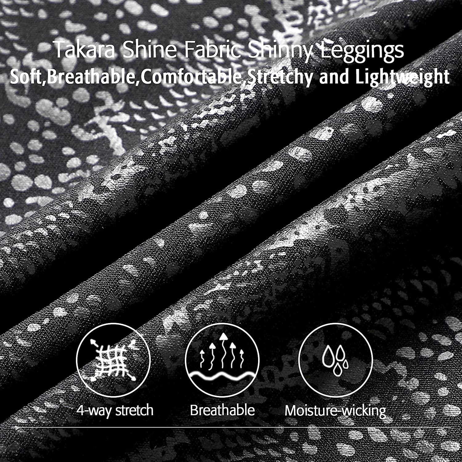 Women Faux Leather Leggings Leopard Print Liquid Shine Tummy Control Athletic Yoga Pants