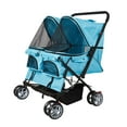 Karmas Product Double Pet Stroller Foldable Doggy Stroller TwoSeater