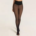 thumbnail image 2 of CUZIBR Cozy Socks For Women Thick Fuzzy Lined Stretch Sheer Tights Leggings High Waist Seamless Pantyhose Translucent Thermal Stockings Casual Breathable Socks,Brown,XL, 2 of 8