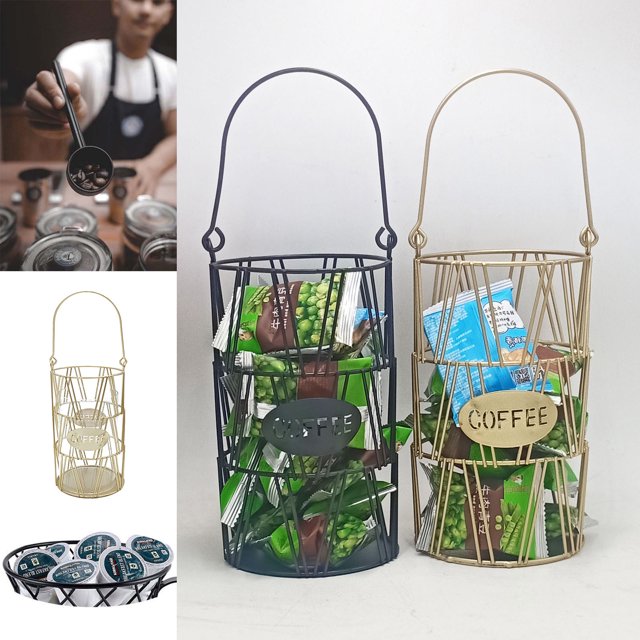 Coffee Pod Holder, Storage Organizer, Stainless Steel Construction, Adjustable Fit, For Kitchen/Breakroom, Counter Top Accessory, Brew Station Organizer, High-Capacity Design, Commercial Grade,