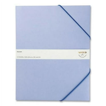 Folio 1 Section Elastic Cord Closure Letter Size Blue 2/Pack NTDFOLBLU