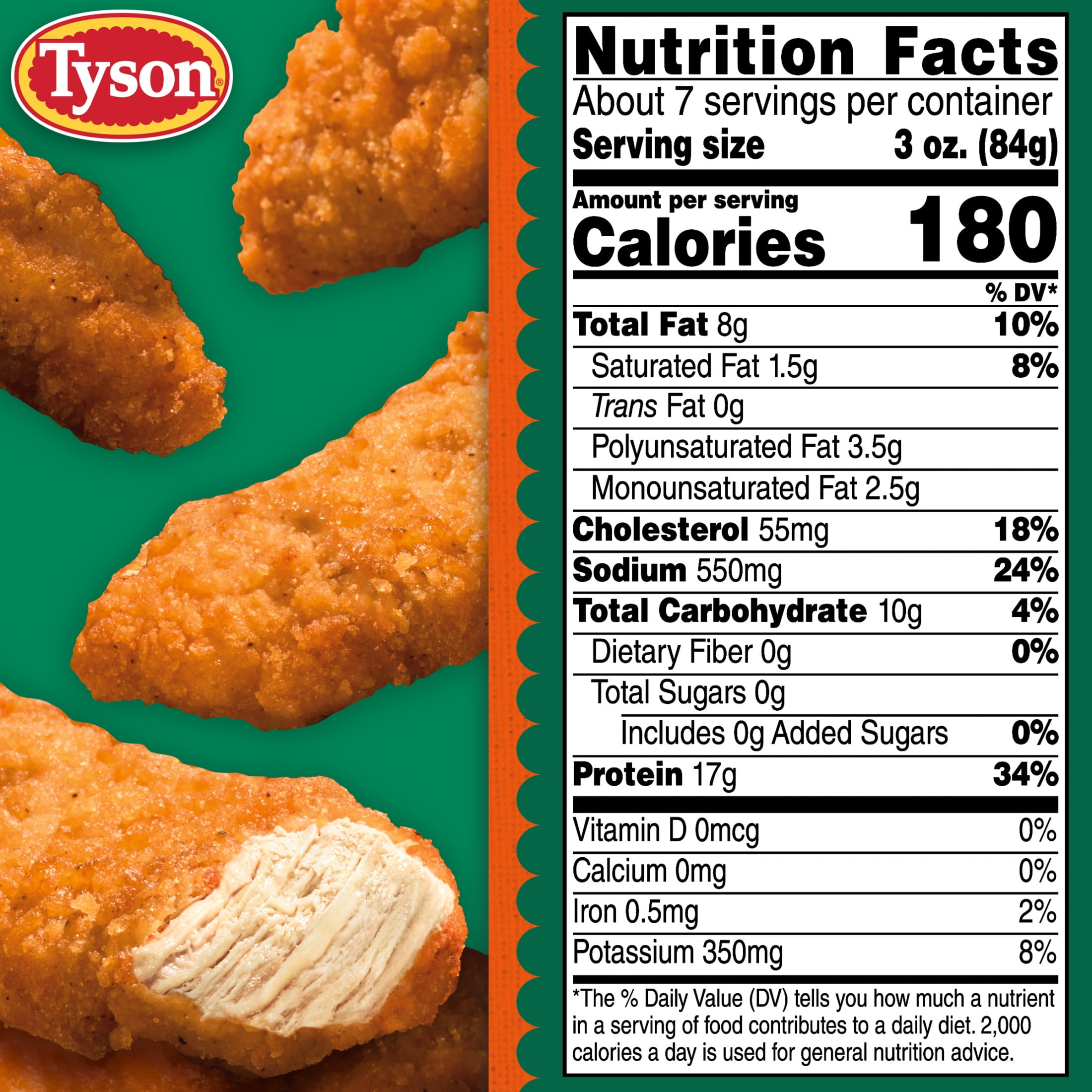 Tyson Lightly Breaded Buffalo Strips, 20 oz (Frozen, Fully Cooked)