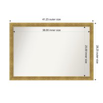 Amanti Art Custom Framed Wall and Bathroom Mirror (28.25 x 41.25 in.), Angled Gold Frame