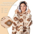 thumbnail image 3 of Catalonia Southwestern Aztec Oversized Hoodie for Women Men, Big Hoodie Blanket, Ultra Long Wearable Blanket, Full Body Giant Hooded Blanket, Gift for Women Girlfriend, 3 of 8