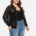 thumbnail image 3 of hgsbede Women Coats Plus Size Clearance Womens Solid Casual Plus Size Lace Loose Shawl Cardigan Top Cover Up Long Sleeve, 3 of 9