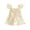 Apricot, variant on BemeyourBBs Toddler Baby Girls Smocked Rompers Summer One Piece Jumpsuits Clothes Solid Color Ruched Bowknot Front Fly Sleeve Infant Playsuit Ruffle Overalls Shorts
