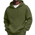 thumbnail image 2 of Lightweight Hoodie Men Fall Winter Fleece Drawstring Oversized Sweatshirts, 2XL, 2 of 8
