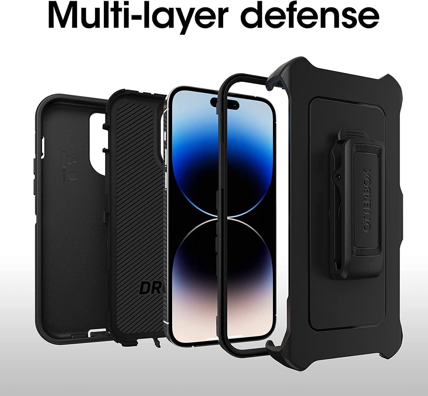 OtterBox iPhone 14 Pro Max Only Defender Series Case - Realtree Edge Black/Realtree Edge Graphic - Rugged & Durable - with Port Protection - Includes Holster Clip Kickstand - Non-Retail Packaging