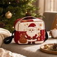 thumbnail image 6 of Christmas Quilted Crossbody Purse, Cute Embroidered Winter Character Shoulder Handbag with Adjustable Strap & Secure Zipper, Festive Casual Daily‑use Sling Bag Holiday Gift for Women and Girls, 6 of 7