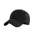thumbnail image 2 of Sonducket El sombrero vintage de pana sólida se ajusta a un estilo único que ofrece protección solar gorra de béisbol para viajes al aire Sombreros Negro, 2 of 6
