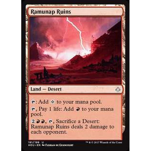 MtG Hour of Devastation Uncommon Ramunap Ruins (Foil) #181