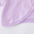 thumbnail image 6 of Odeerbi Kids Girls Bolero Cardigan Cropped Shrugs Knit Cover Up Kids Baby Fashion Cute Solid Color Long Sleeve Thin Style Button Cardigan Sweater Kids Clothes Purple, 6 of 9