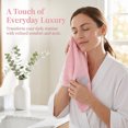 thumbnail image 6 of REGALWOVEN Hand Towels Set of 2 Embroidered Floral Pattern Decorative Towel Cotton Absorbent Soft Bathroom Hand Towel Set Pink 14" x 31", 6 of 7