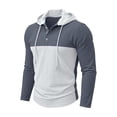 thumbnail image 7 of Maean Men's Hoodie Sweatshirt Button Drawstring Fashion Long Sleeve Lightweight Fall Sweatshirts Clothes, 7 of 7