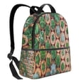 thumbnail image 2 of Lsque Cactus 4 Pattern Backpack – School Travel Canvas Daypack with Ergonomic Padded Straps, Multiple Compartments & Leather Handle, 2 of 5
