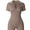 06Khaki, variant on MINTREUS Women Rompers Short Sleeve V Neck Summer Casual Stretch Overalls Shorts Jumpsuit 2025 Clothes