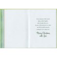thumbnail image 2 of Designer Greetings Decorated Tree with Thin Swirling Gold Foil Border on Light Green Brother Christmas Card, 2 of 2