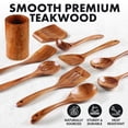 thumbnail image 3 of Juego de utensilios de madera Zulay Kitchen, madera de teca, 10 piezas, 3 of 9