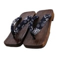 thumbnail image 1 of maskred Japanese Clogs Slippers Geta Sandals Flops for Men Women Fashionable and Versatile Blue Square Size 42 2Set, 1 of 6