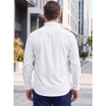 thumbnail image 3 of INSPIRE CHIC Men's Big & Tall Shirt Long Sleeve Button Down Casual Dress Shirts 2XL White, 3 of 5