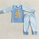 thumbnail image 1 of Venta al por mayor, conjunto de túnica de algodón para niña, camión de Navidad, árbol, conjunto para niños, pantalones a cuadros, ropa de dormir bordada, pijamas para niños pequeños, 1 of 2