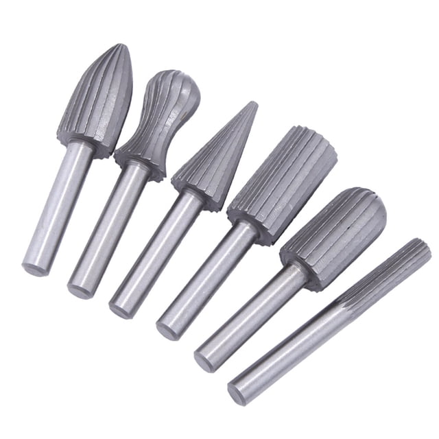 GOOHOCHY 6PCS High Carbon Steel Rotary File for Woodworking Metal Cutting Engraving Tasks Deburring