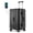 Black, variant on 20" Zipperless Carry On Luggage, Aluminum Frame PC ABS Hard Shell Suitcase with 360 Spinner Wheels for Travel, Irongray