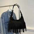 thumbnail image 4 of Axila Bag Hobo Crossbody Vintage Finger Tassel Gamuza para Mujeres, 4 of 7