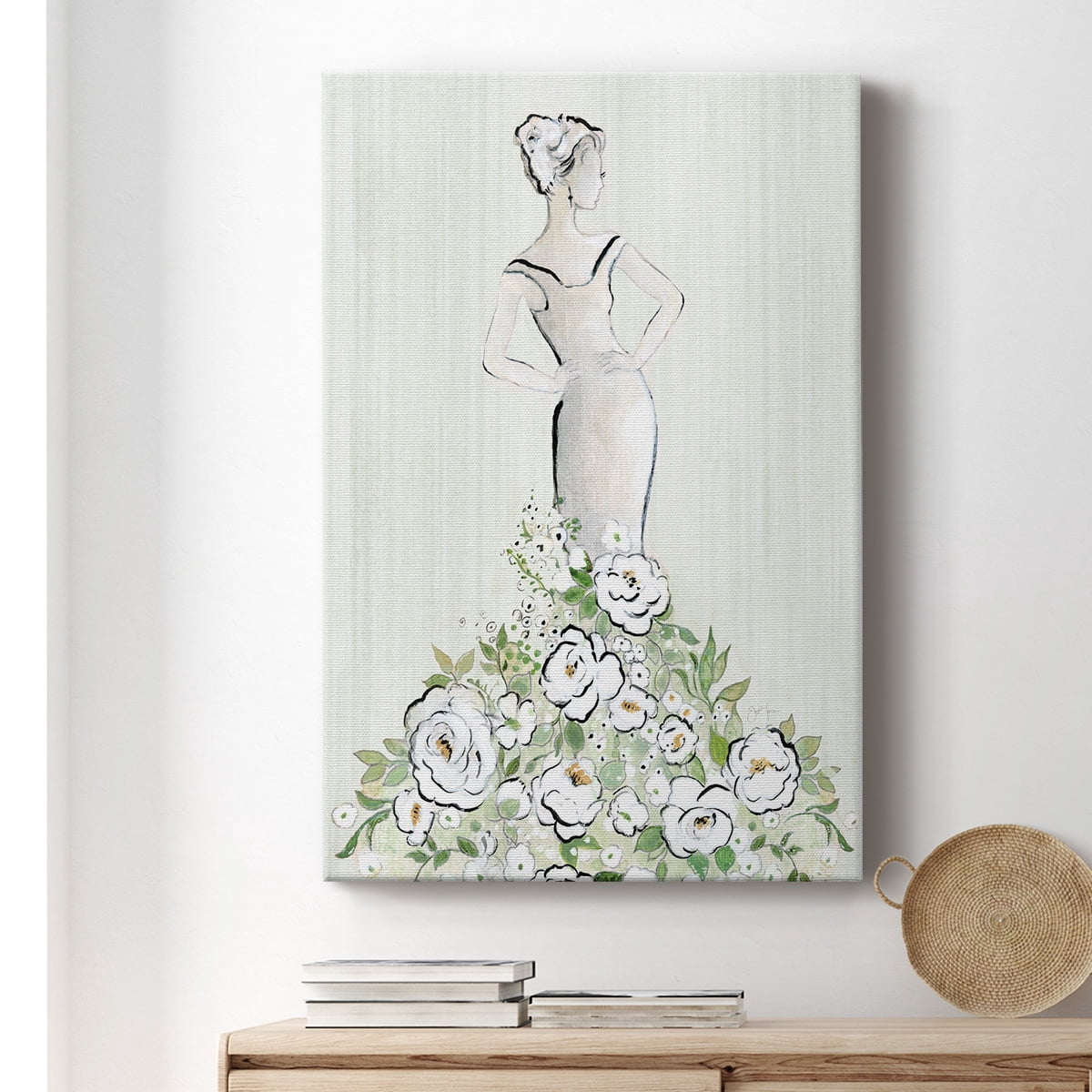 Fashion Floral Figurative Premium Gallery Wrapped Canvas - Ready to Hang