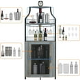 thumbnail image 3 of Zzistar Corner Bar Cabine, Wine Cabinet with Removable Glass Shelves, Sideboard Buffet Cabinet, 3 of 7
