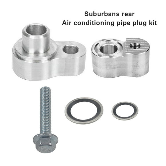 Rear AC Block Off Kit Car Conditioning Cooler Vehicle Block Off Fittings Auto Spare Part with Nut Gasket Replacement for GMC Suburbans