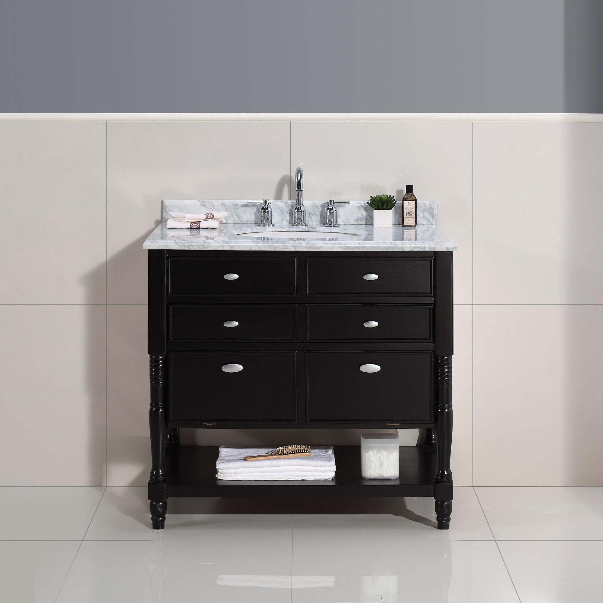 OVE Decors Elizabeth 36 in. Espresso Single Sink Bathroom Vanity with