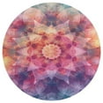 thumbnail image 3 of Kaleidoscope Mandala Colorful Floral Boho Round Small Area Rug, Print Non Slip Washable Floor Mat, Soft Throw Rug for Living Room, Powder Room Entryway, Bathroom, Bedside, 3 of 6