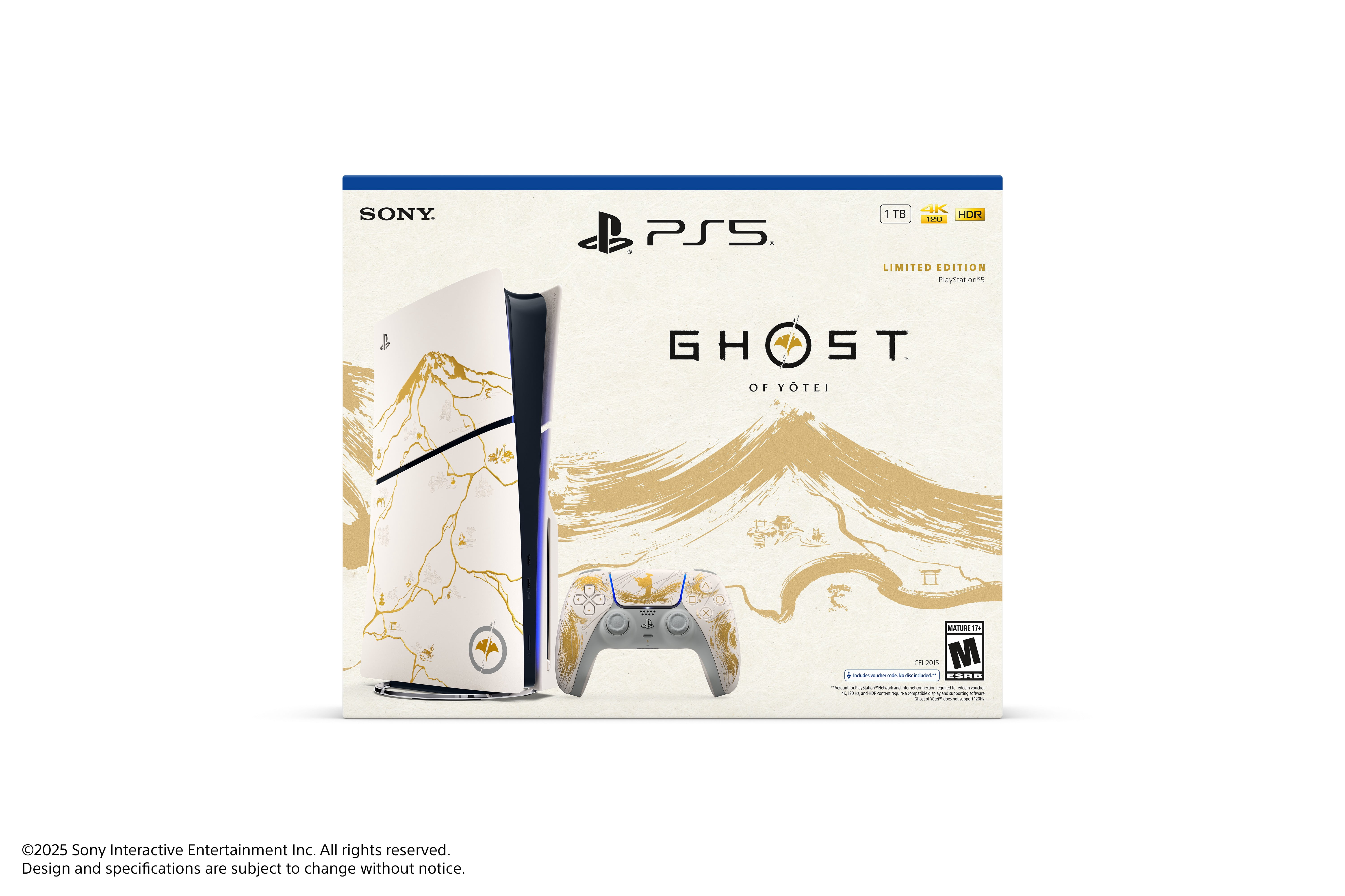 Sony PlayStation 5 Console Ghost of Yotei Gold Limited Edition Bundle + Ghost of Tsushima Director's Cut for PS5