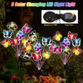 thumbnail image 3 of Scidweet 2 Pack with 16 Butterfly Solar Lights, Waterproof Decorative Lights for Outdoor Garden Patio Backyard Decor, 3 of 6