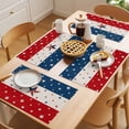 thumbnail image 5 of 4th of Placemats Set of 2, July American Star Red and Blue Stripes Retro Non-Slip Place Mats Washable Table Mats for Kitchen Dining Table Decorations Indoor/Outdoor, 5 of 9