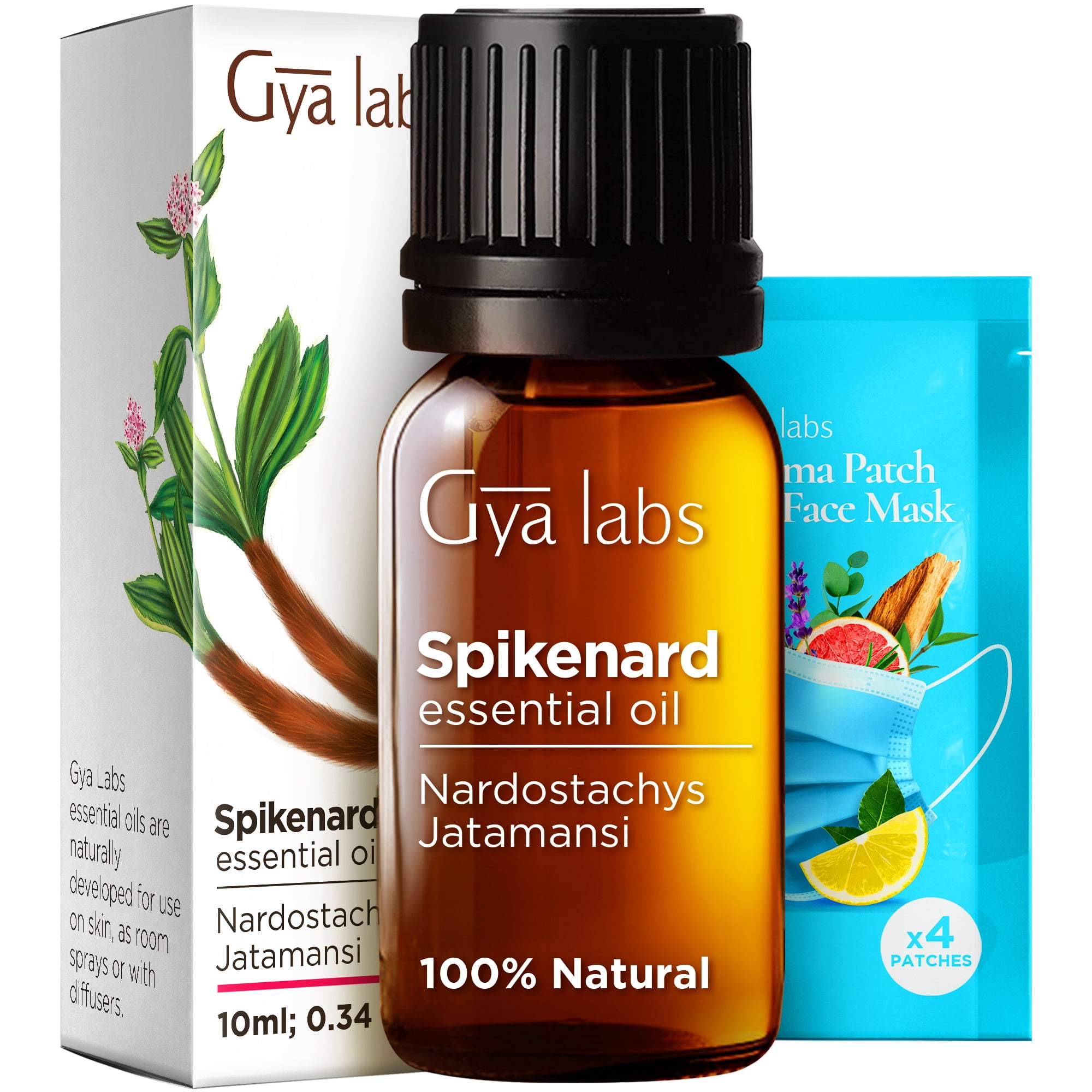Gya Labs Spikenard Essential Oil - 0.34 Fl Oz - for Hair, Skin, Diffuser, Aromatherapy & DIY Candle Making Scent