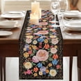 thumbnail image 3 of Table Runners 90 Inches Long Dress Scarves, Boho Pink Flower Farmhouse Coffee/Dining/Kitchen Table Runner for Living Room, Spring Watercolor Country Floral Plant 13x90 Inch, 3 of 9