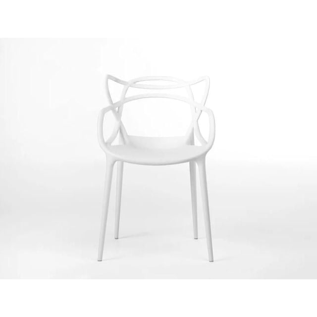 Take Me Home Dining Chair with Arms – Set of 4 white Masterchairs, Waterproof, Durable, and Stylish Design for Indoor and Outdoor Use, Comfortable Armrests, All-Weather Seating for Dining Rooms, Patio